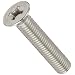 18-8 Stainless Steel Machine Screw, Metric, Flat Head, Phillips Drive, Meets DIN 965 Specifications, M3-0.5, 16mm Length, Pack Of 100