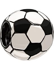 Chamilia Sterling Silver Enamel Soccer Ball Bead Charm