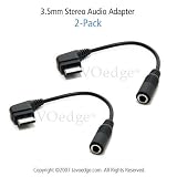 Samsung Blackjack i607 Port to 3.5mm Stereo Headphone Adapter (2-Pack), Black