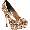 Bakers Womens Melina Sequin Platform Pump