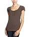 edc by ESPRIT Damen Shirt/ T-Shirt 071CC1K035, Gr. 40 (L), Braun (209 night brown)