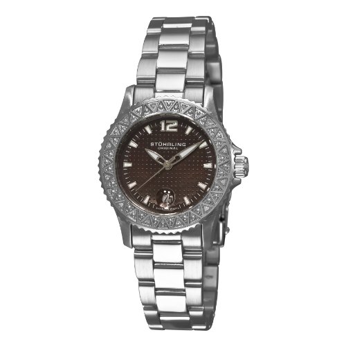 Stuhrling Original Women's 162A1.111172 Water Sports Regatta La Femme Swiss Quartz Diamond Mother-of-Pearl Date Stainles Steel Watch