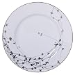 Dinner Plate Set of 4 - White and Platinum