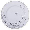 Dinner Plate Set of 4 - White and Platinum