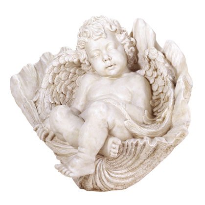 Sleeping Cherub On Shell. Brand New - High Quality!