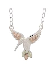Black Hills Gold by Coleman Sterling Silver Hummingbird Necklace