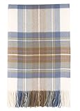 Johnstons of Elgin Muted Blue Stewart Tartan Cashmere Throw