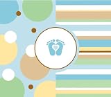 Tiny Toes Blue Baby Shower Bulk Invitations 25 Pack