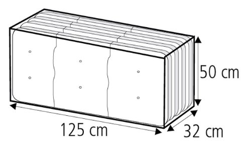 Wehncke Deluxe Schutzhülle Stuhlauflagen Tragetasche Gartenmöbel Sitzgarnutur 125x32x50 cm Gartenstuhl Polyester Oxford 420D 15180
