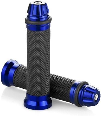 Custom Racing Motorcycle Soft Rubber Handlebar Hand Grips Bar Ends Blue For 7/8"(22mm) Handlebar Suzuki GSXR750 2006 2007 2008 2009 2010