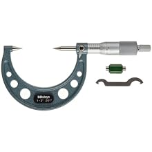 Mitutoyo Point Micrometer, Ratchet Stop, Inch