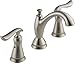 Delta Faucet Linden Widespread Bathroom Faucet Brushed Nickel, Bathroom Faucet 3 Hole, Diamond Seal Technology, Metal Drain Assembly, Stainless 3594-SSMPU-DST