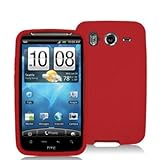 Red Silicone Rubber Gel Soft Skin Case Cover for HTC Inspire 4G Phone New B ....