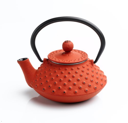 "Rosseto Japanese Style Cast Iron Teapot 10-Ounce, Red" "Rosseto Japanese Style Cast Iron Teapot 10-Ounce, Red"