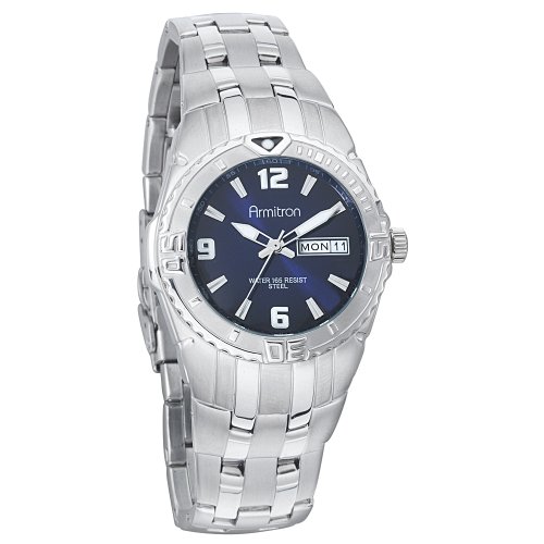 Armitron Men's Silver-Tone Round Dial Dress Watch #20-4377DBSV