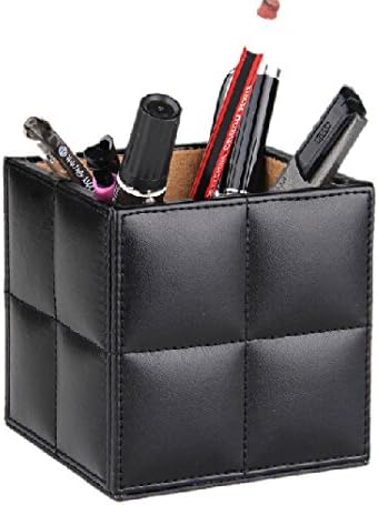 Petty Cabin Siearo Creative Wooden Pencil Holder Sheepskin Grain Pencil Pot (Black)