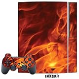 Playstation 3 Skin - System Console Skin and two PS3 Controller Skins - Back Draft