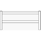 Vinyl Fencing - 2 Rail Ranch Rail - 48 Single Gate by Longevity Vinyl Fence