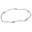 Sterling Silver Colorless White Round Cut Cubic Zirconia .925 Stamp Hypoallergenic Bracelet
