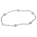 Tressa Sterling Silver Colorless White Round Cut Cubic Zirconia .925 Stamp Hypoallergenic Bracelet