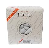 French Almond Dragees (French Jordan Almonds), White color 1kg (2.2lbs)