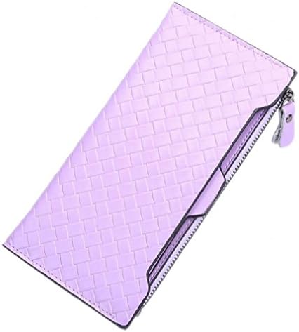 Yuna Fashion Women's Soft Long Wallet Clutch Card Holder Money Clip Purse Lavender