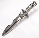 Japanese Fantasy Design Sword Pewter Pendant Necklace