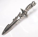 Japanese Fantasy Design Sword Pewter Pendant Necklace
