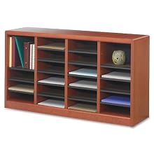 Safco E-Z Stor Wood Literature Organizer, 24 Compartments (9311CY)