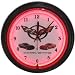 Corvette Black Rim Red Neon Clock (red) (15