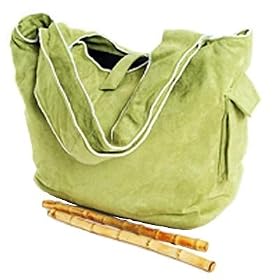 Buy Apple Green l.j. bamboo Faux Suede Diaper Tote w  Removable Bamboo Handles by Unknown