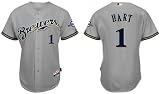 Corey Hart Jersey: Milwaukee Brewers #1 Grey Cool Base Jersey (XXXL/56)