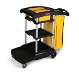 Rubbermaid Commercial High Capacity Cleaning Cart, 21-3/4 x 49-3/4 x 38-3/8, Black (9T7200BK)