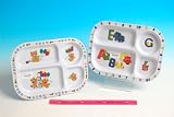 Melamine 4-Section Kids Plate - Bears (D08420C)