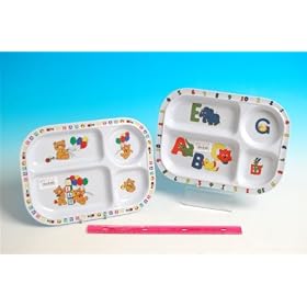 Melamine 4-Section Kids Plate - Bears (D08420C)