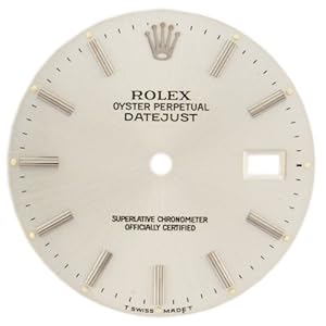 Dial - Rolex Datejust Oyster Perpetual Silver 36 mm Mens Dial Watch