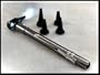 Third Generation Dr Mom Slimline Stainless LED Pocket Otoscope now includes True View Full Spectrum LED and Pocket Clip