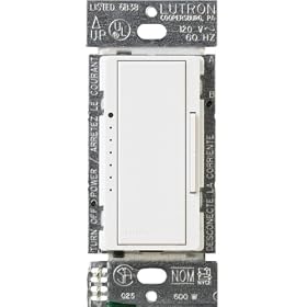 Lutron MA-600I-WH Maestro Eco-minder 600-Watt Dimmer