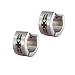 Stainless Steel Black Symbol Earrings