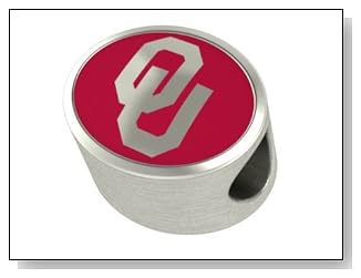 Oklahoma Sooners Collegiate Bead Fits Most Pandora Style Bracelets Including Pandora Chamilia Zable and More. Highest Quality Bead Available and in Stock for Immediate Shipping. Officially Licensed