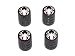 Search : Spider White - Spiderman - Tire Rim Valve Stem Caps - Black