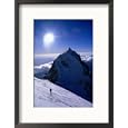 Mountaineer on Peak in Hindu Kush Range, Tirich Mir, Pakistan Framed Photographic Poster Print by Grant Dixon, 17x21