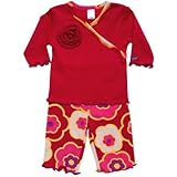 SOZO（ソゾ）【2012年作】女の子用ターキッシュフラワーローズデコ付プレミアムコットンパジャマ長袖上下2点セット [並行輸入品]