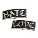 SneaXx Schuh-Clips f&uuml;r die Schn&uuml;rsenkel LOVE & HATE
