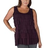 Ladies Plus Size Mossimo® Black: Ruffle Tank Ebony