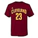 Lebron James Youth Cleveland Cavaliers Garnet Name and Number Jersey T-Shirt Medium 10-12