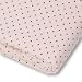 SwaddleDesigns Cotton Flannel Brown Polka Dots Fitted Crib Sheet, Pastel Pink
