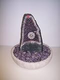 Aqua Amethyst Geode Fountain With Light And Crystal Wheel