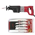 6520-81PKG Milwaukee Reconditioned 12 Amp Sawzall&reg; Orbital Recip Saw w/ Case & 12 Piece Blade Kit