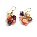 Oi! - E0523 - Boucles d'oreille Femme - Cornaline - Nacre
